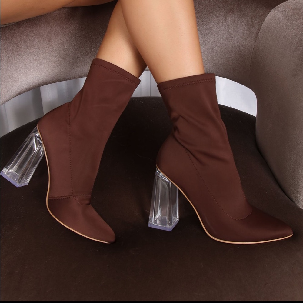 Fashion Nova Add My Two Cents Booties - Chocolate